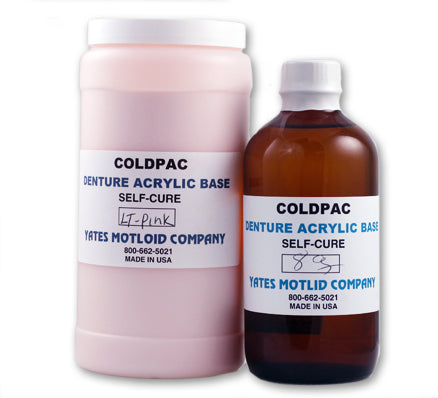 Coldpac Tooth Acrylic Kit - Coldpac Powder & Liquid Kit - Yates Motloid